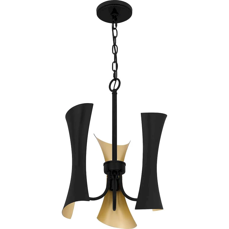 Myla 3-Light Matte Black Pendant Light