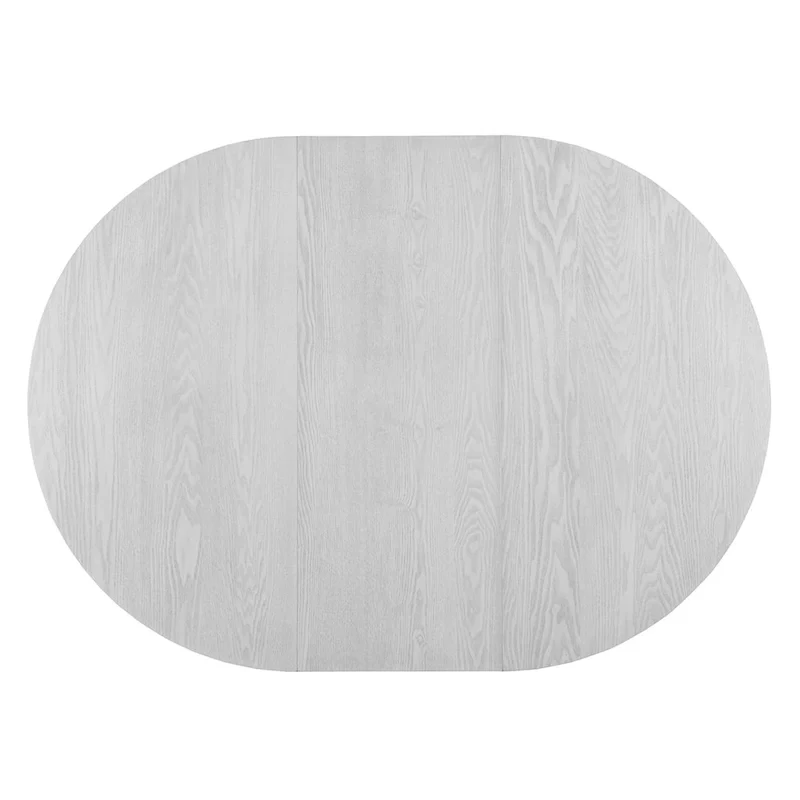 Extendable Dining Table Set Round Trestle Table and 4 Dining Chairs