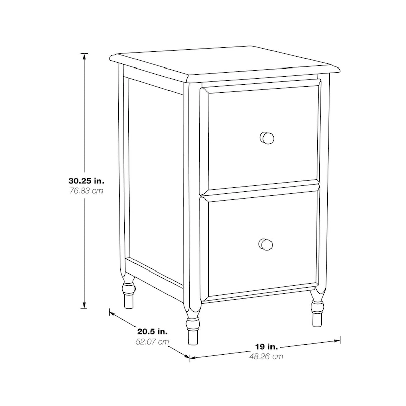 Knob Hill File Cabinet in Antique Cherry Finish