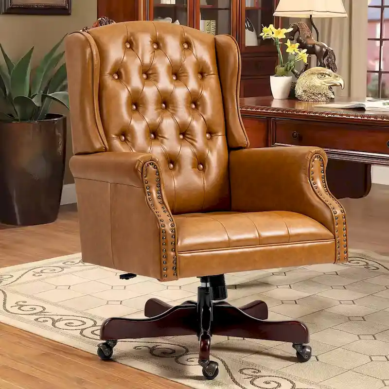 Classic Executive Office Chair High Back Wingback Boss Chair