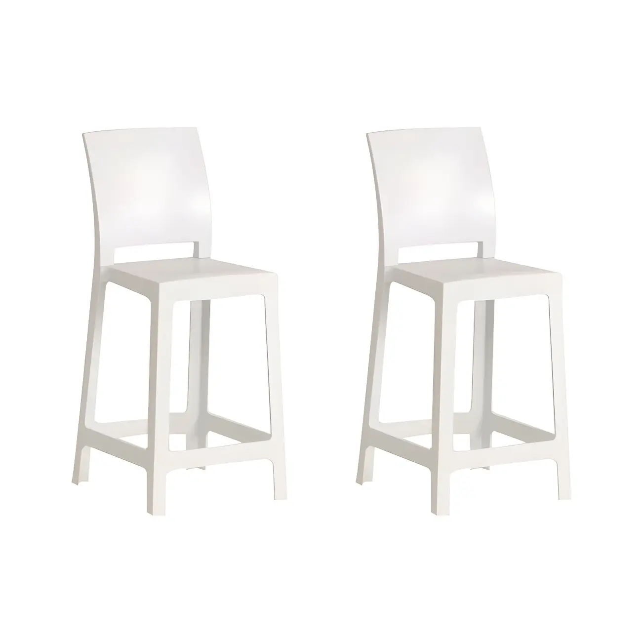 Modern Acrylic Smooth Elegant Circular Backrest Bar Stool