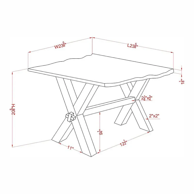 Mav Transitional Walnut 24-inch Solid Wood Side Table by Furniture of America