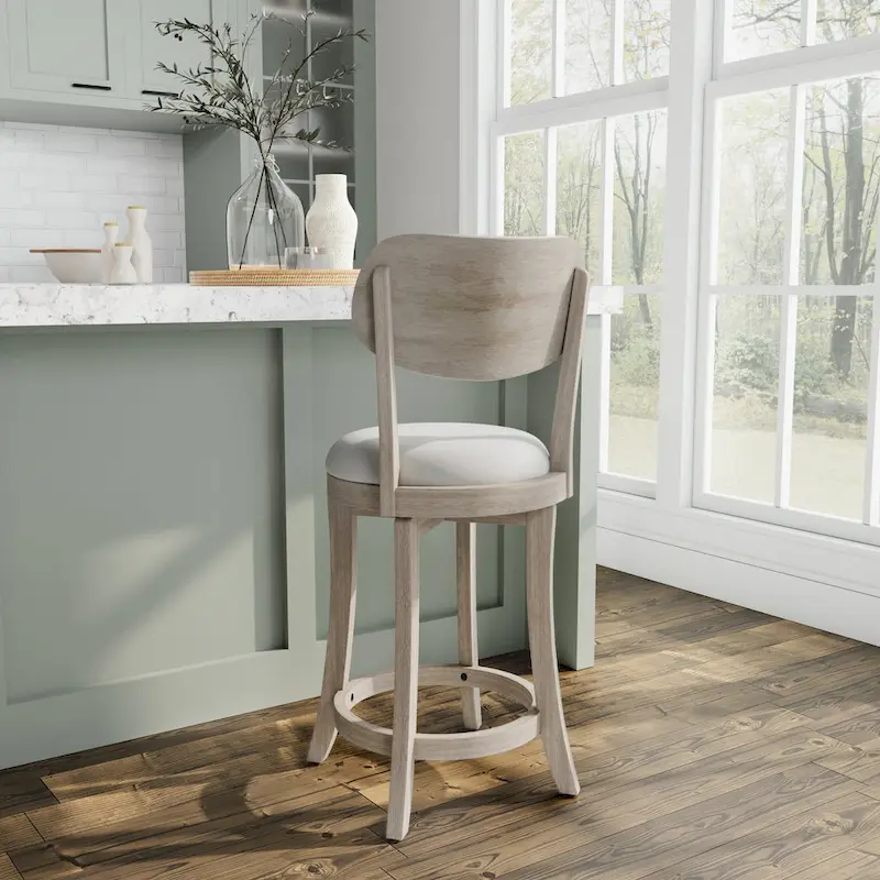Black & Slate Gray Swivel Counter Stool - Single