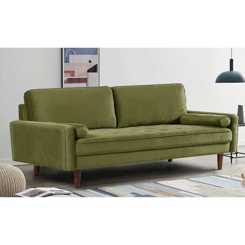 Monahan US Pride Furniture 70W Velvet Tufted Sofa