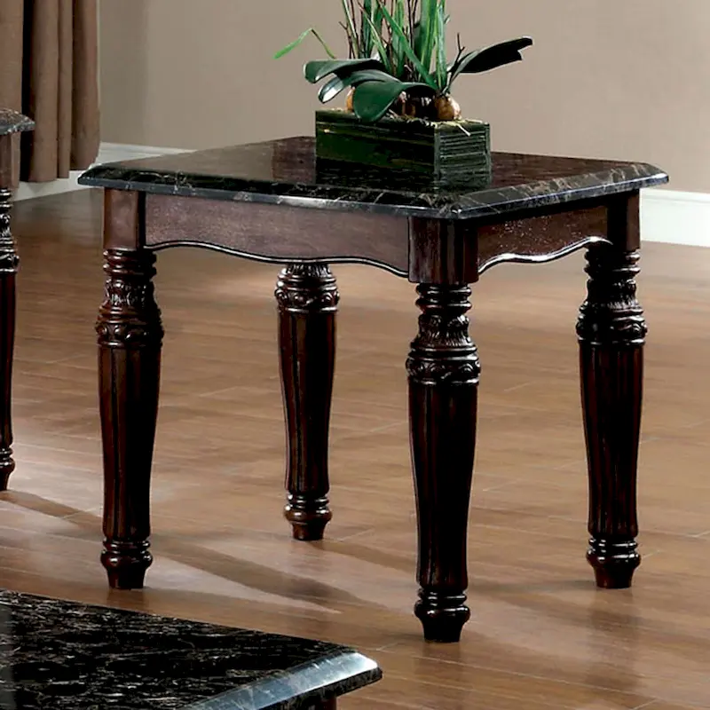 Haia Traditional Espresso Wood 3-Piece Coffee Table and End Tables