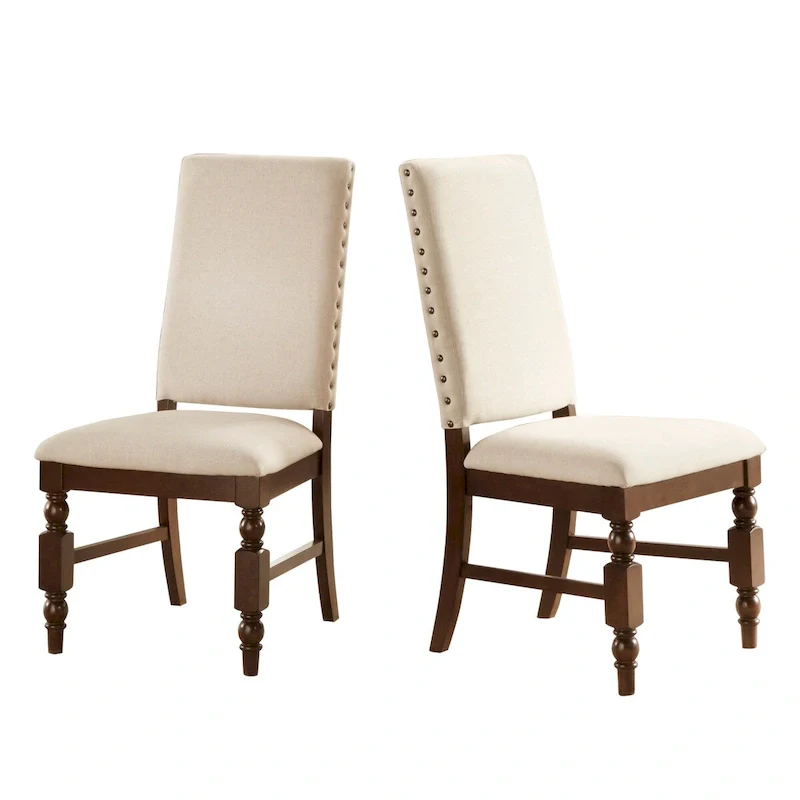 Flatiron Nailhead Upholstered Dining Chairs (Set of 2) by