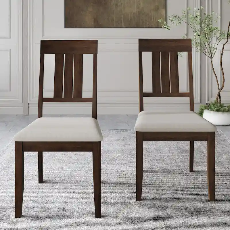 CraftPorch Classic Wooden Dining Chairs (Set of 2) - N/A