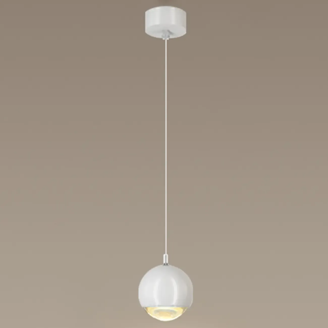 Modern Chrome Metal Globe Pendant Light Warm LED