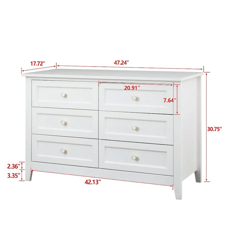 Wooden Buffet Cabinet with Drawers – 47
