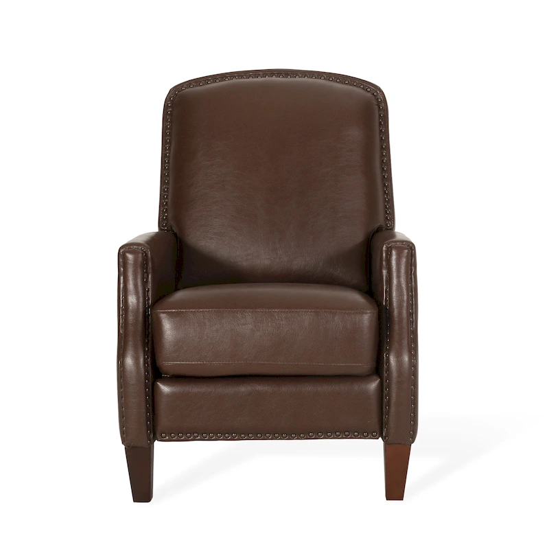 Cavanaugh Upholstered Pushback Recliner with Nailhead Trim by Christopher Knight Home