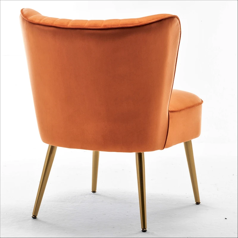 Sauter 23.2 Wide Mid-Century Modern Microfiber Accent Chair with Metal Leg