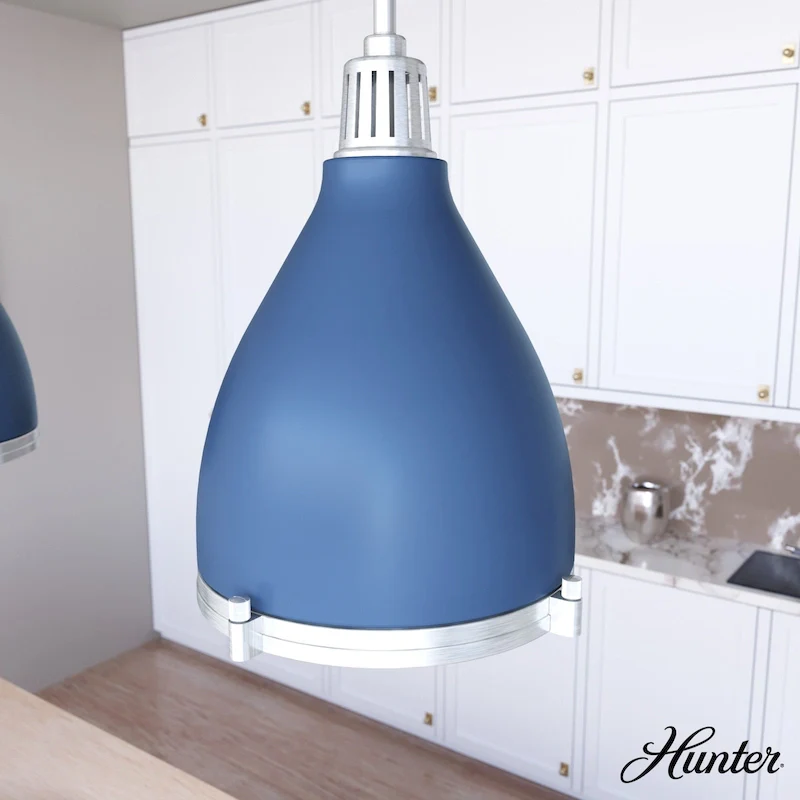 Hunter Bluff View Retro 16  3-Light Pendant - Kitchen Island, Dining Room, Entry - Mid-Century Modern, Industrial, Transitional