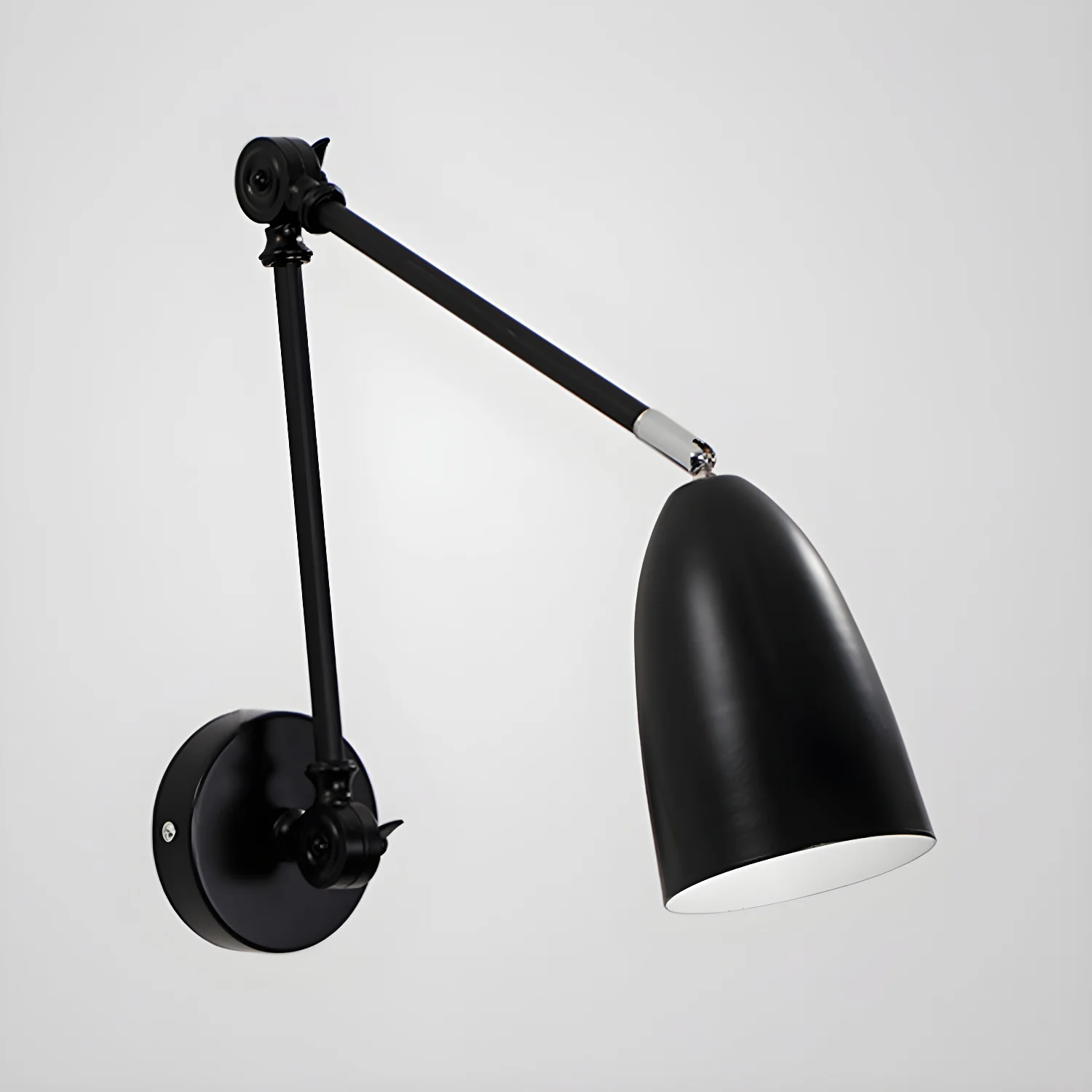 Modern Simple Metal Adjustable Swing Arm Wall Light