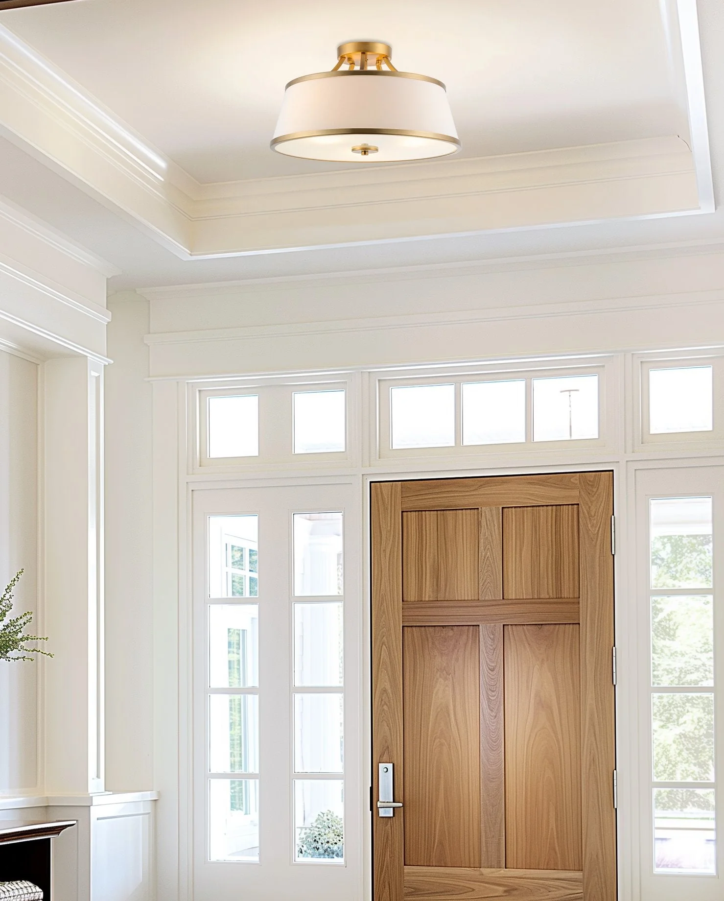 Zoey 18 Modern 3-Light Semi-Flush Mount Ceiling Light