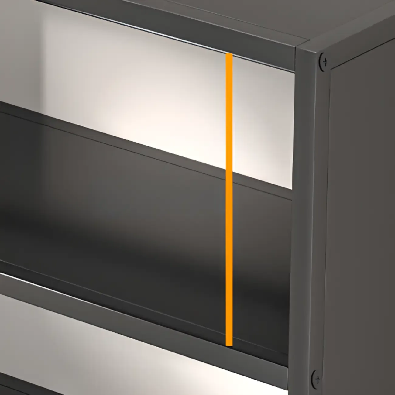 Black Metal 6-Tier Open Back Vertical Bookcase