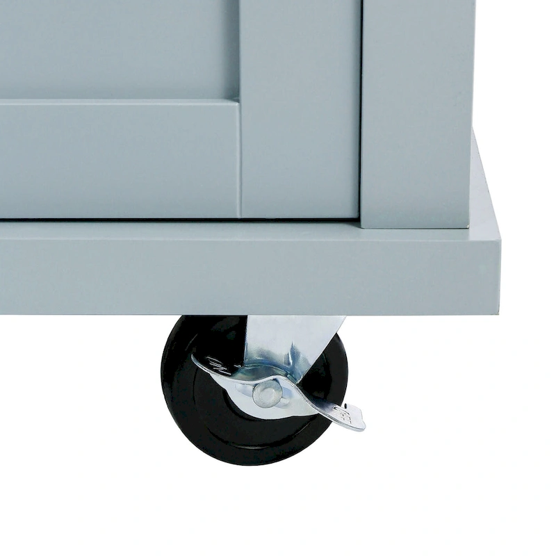 Nestfair Kitchen Island Cart with Drop-Leaf Countertop and 3 Drawers