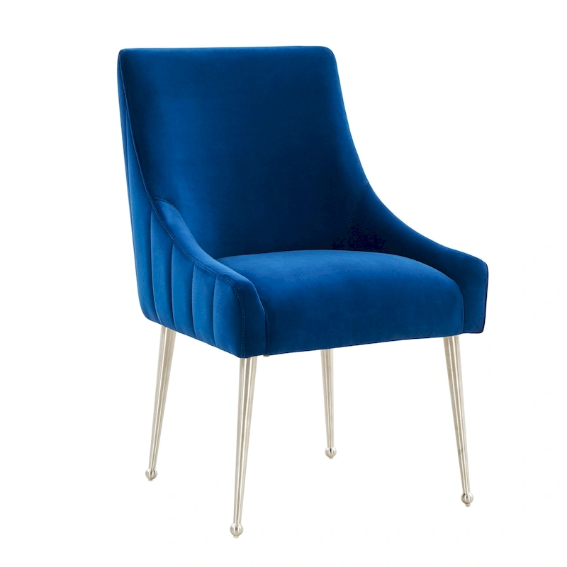 Irina Dining Chair Velvet Side Chair with Stainless Steel Leg