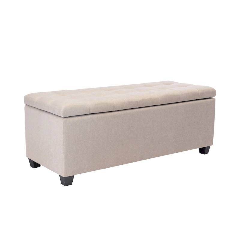 Porthos Home Ved Storage Bench, Flip Top, Fabric Upholstery