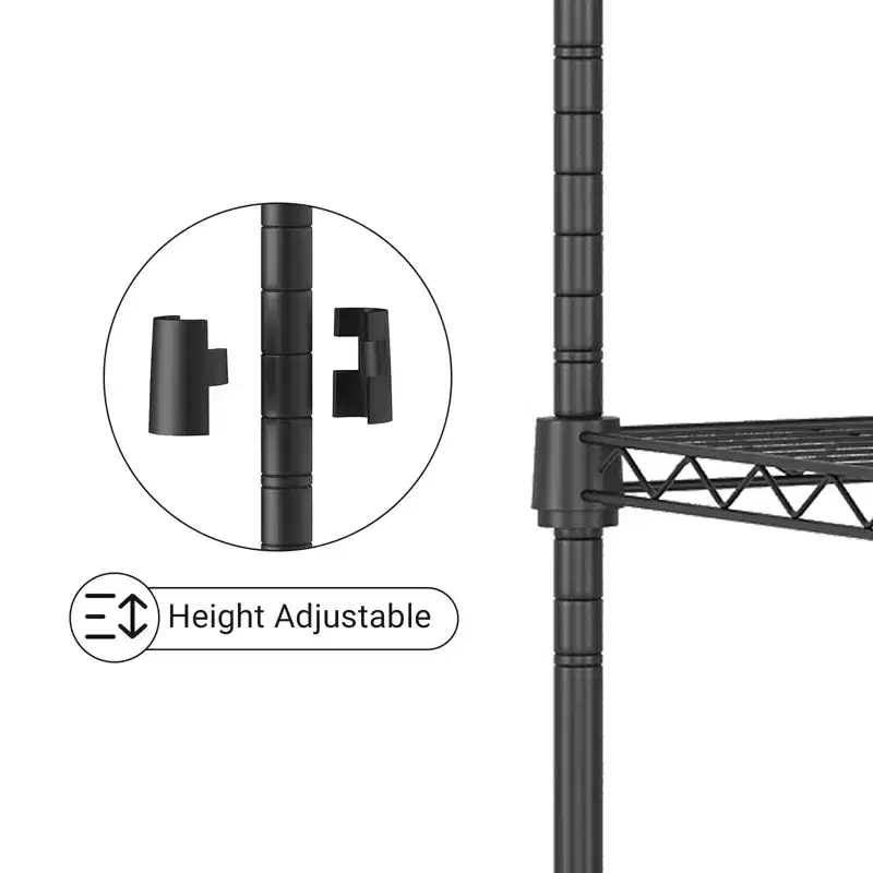 59H Heavy Duty 5-Shelf Metal Shelving Unit for Warehouses, Storage Rooms, Pantries, Easy to Assemble