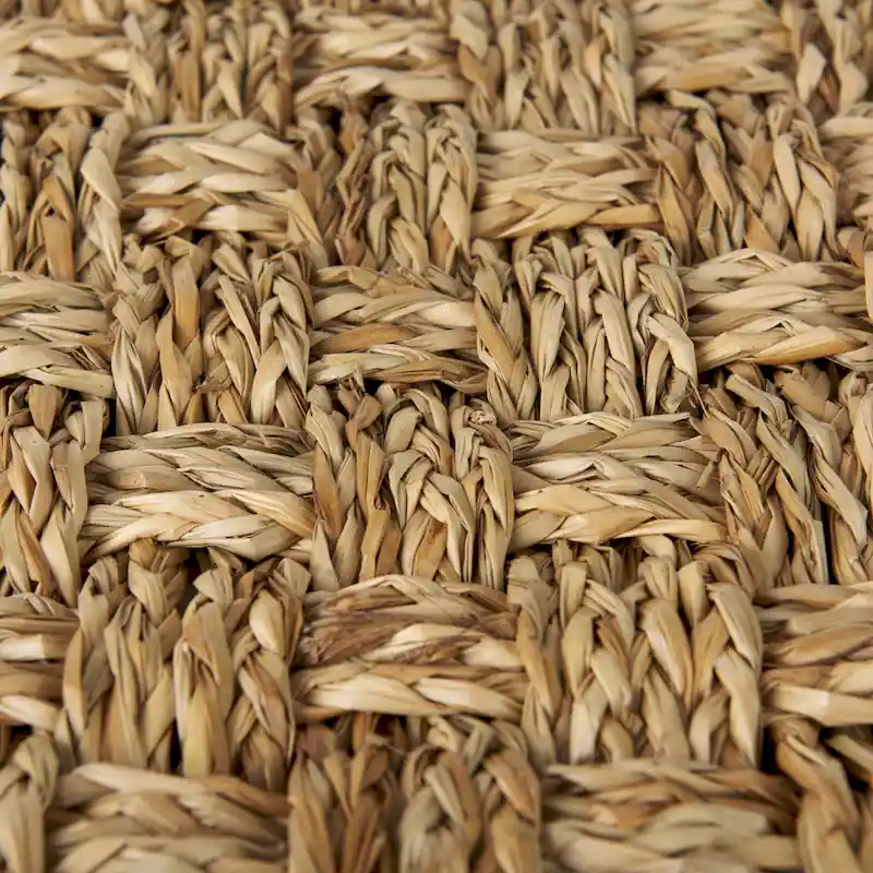 Mercana  Adele  Brown Woven Seagrass Square Pouf