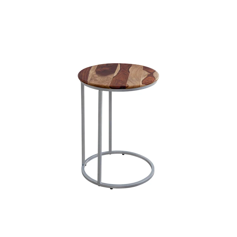 Union Solid Wood and Metal C-Table