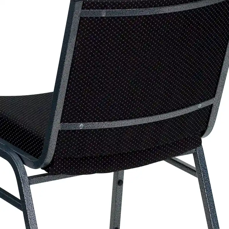 Heavy Duty Stackable Chairs Set of 4 - Gray Vinyl Padded Seat - 550 lb Capacity - 21D x 19.75W x 31.25H - Commercial Grade