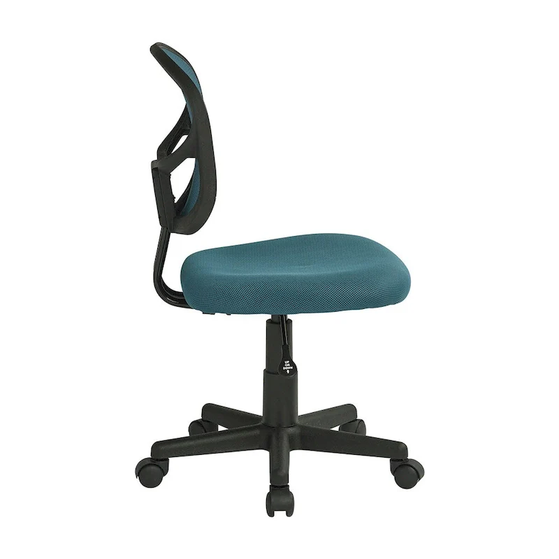 Blue Mesh Armless Task Chair