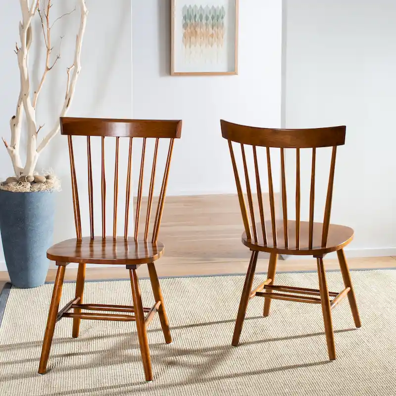 SAFAVIEH Suhair Spindle Farmhouse Dining Chair (Set of 2) - 20.5 x 21 x 36 - 21W x 21D x 36H