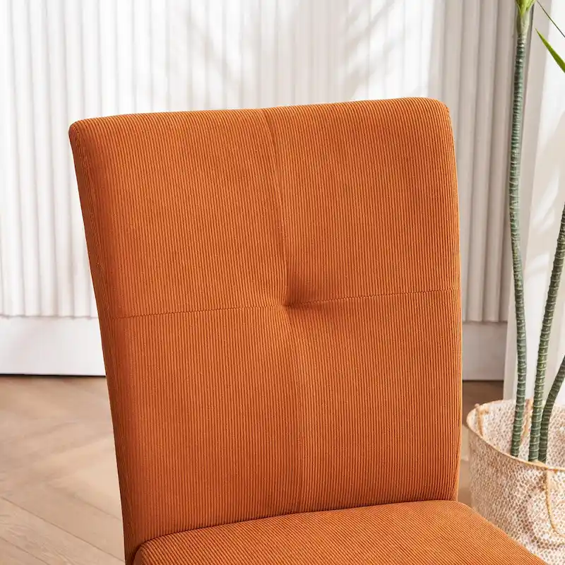 Set of 2 Fabric Upholstered Simple and Modern Design Tufted Back Dining Side Chair