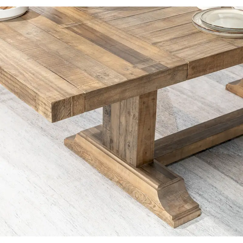 Dita Reclaimed Pine Wood Extendable Dining Table by Kosas Home