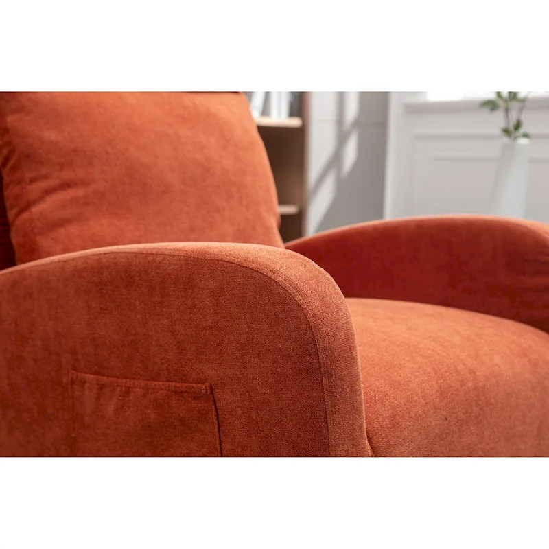 Upholstered Swivel Glider Rocking Chair