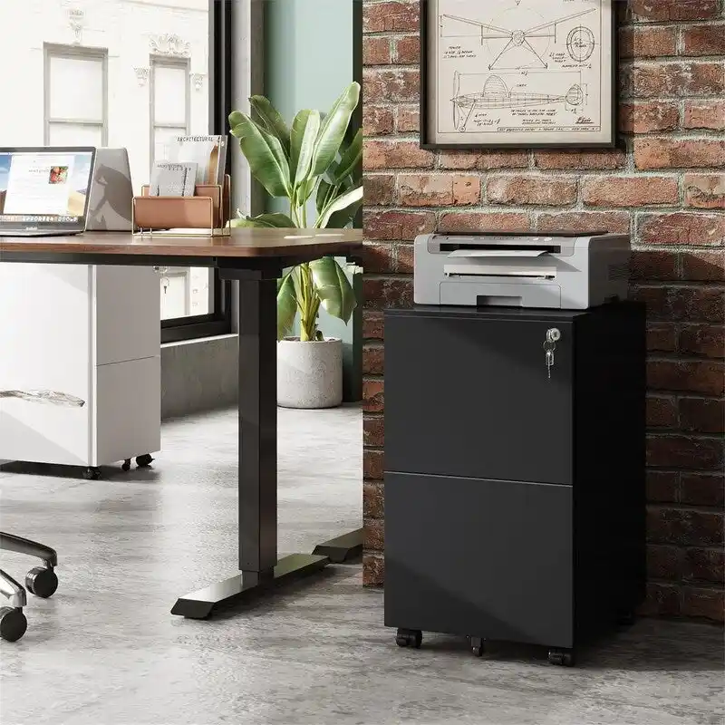 2-Drawer Mobile File Cabinet