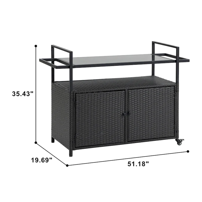 Patio Wine Serving Cart