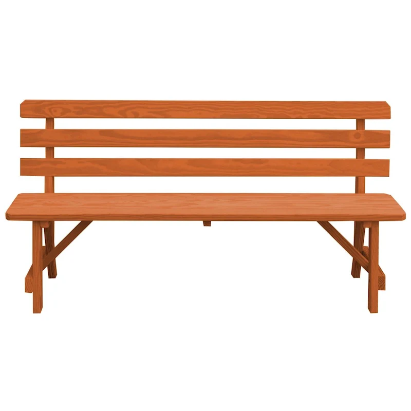Pine 5' Traditional Backed Bench