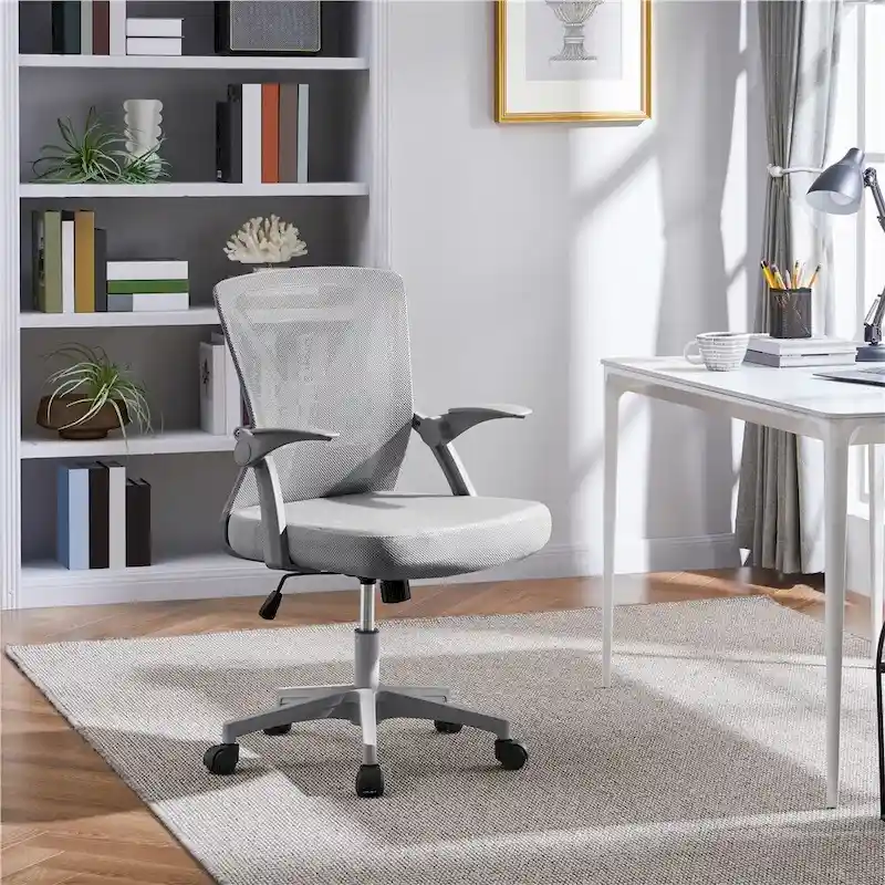 Mesh Office Chair with Flip-up Armrests
