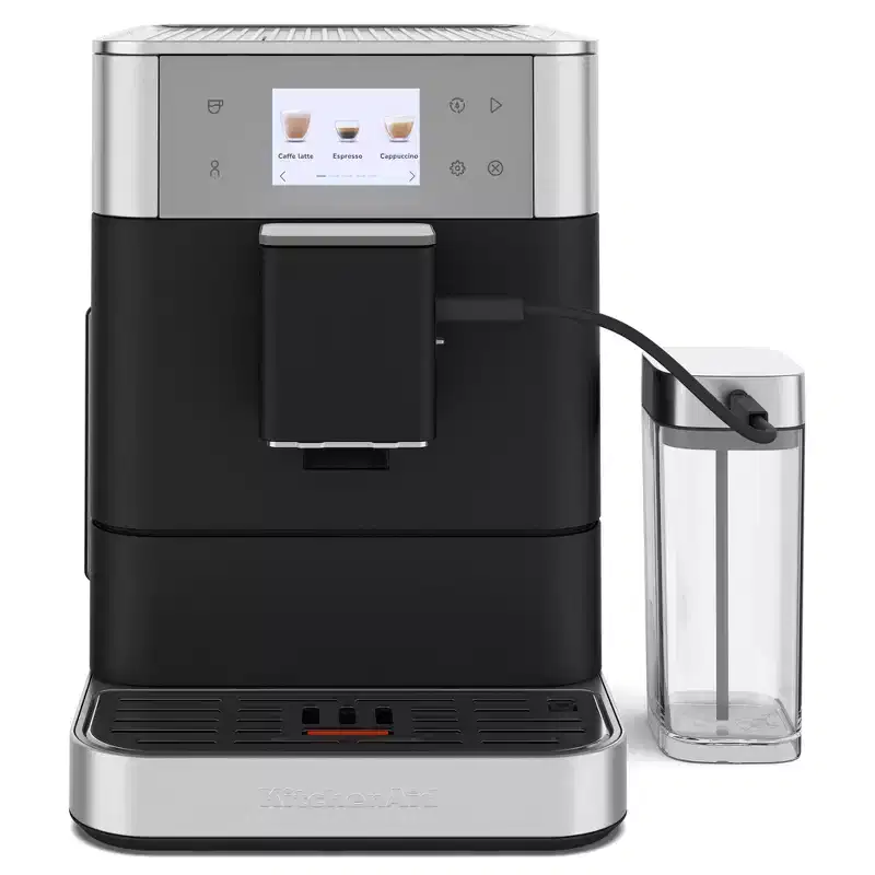 KitchenAid Fully Automatic Espresso Machine KF7 with Milk Attachment Cast Iron Black