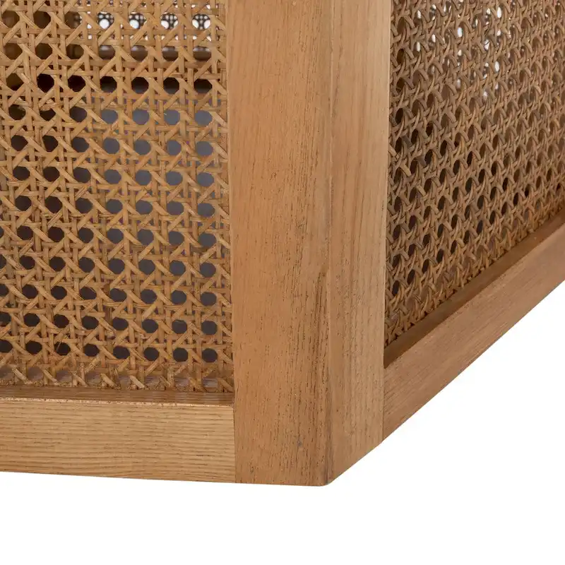 SAFAVIEH Mozell Cane Dining Table - 47.3 W x 47.3 L x 28.8 H - 47Wx47Dx29H