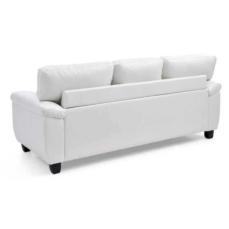 Gallant 78 in. W Flared Arm Faux Leather Straight Sofa - 33L x 78W x 35H