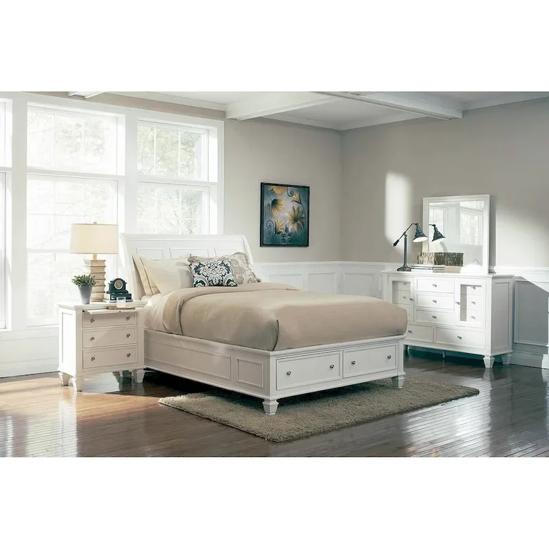 Grace 3-piece Storage Bedroom Set with 2 Nightstands
