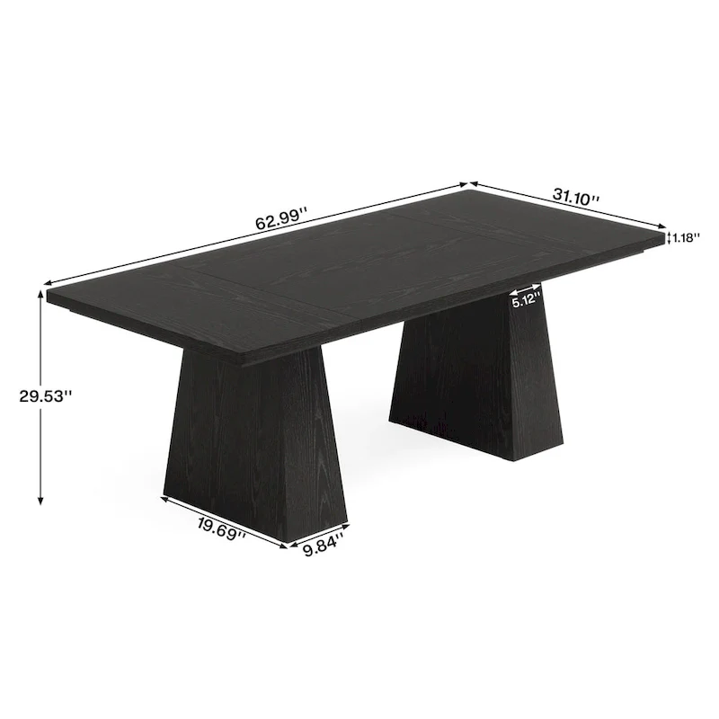 63 Inches Modern Executive Office Desk Large Computer Conference Table