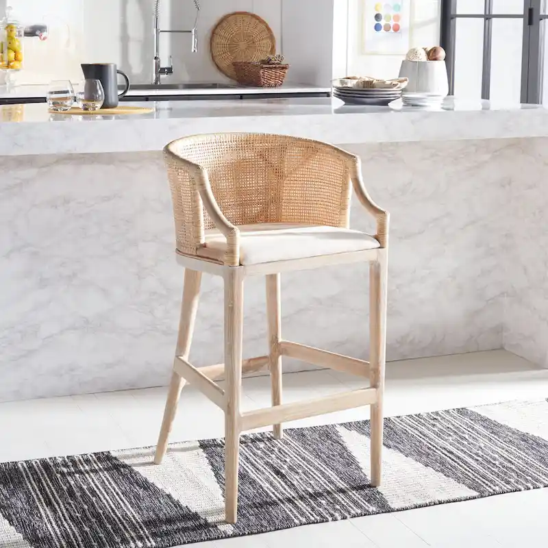 Rattan 30-inch Bar Stool - 22.3