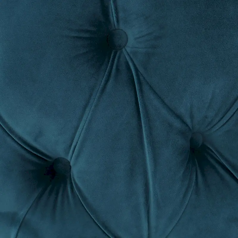 Modern Glam Tufted Velvet Round Ottoman