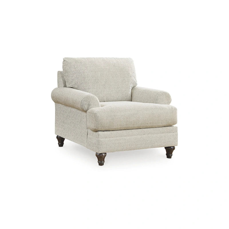 Beige Chevron Accent Chair, Single Seat – 42W x 44D x 40H