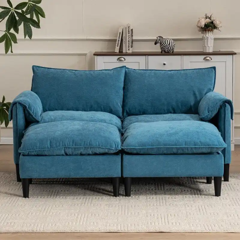 69 Convertible Modular Sofa 2 Seater with Ottoman and Storage