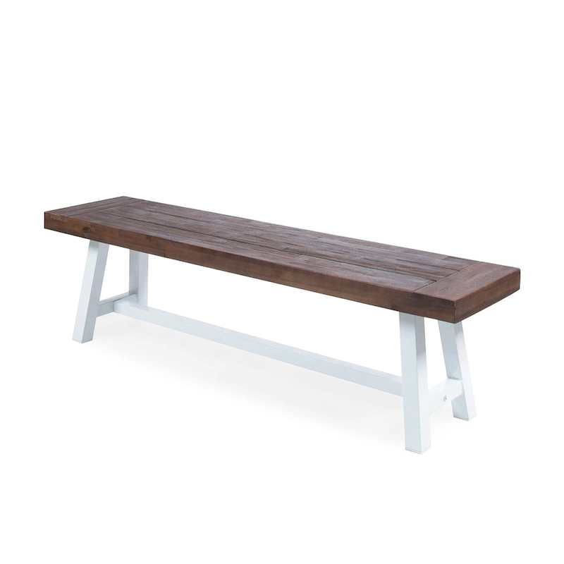 Jubilee Farmhouse Rectangle Acacia Wood Picnic Dining Bench by Christopher Knight Home