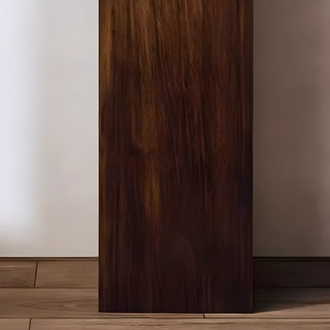 Pillar Rustic Pine Wood Square Accent Side Table