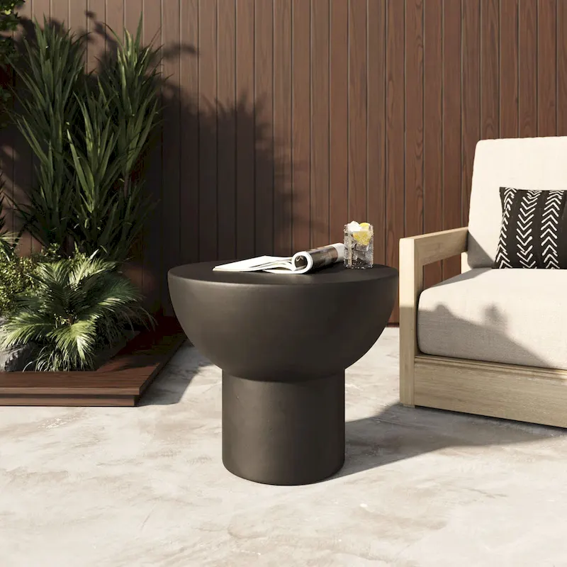 Modrest Fate Modern Black Concrete End Table