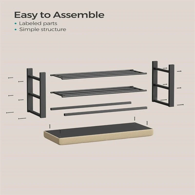 Entryway Bench with Cushion - 12.2 D x 31.9 W x 19.3 H