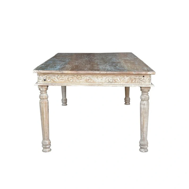 Driftwood Recycled Carved Dining Table -83 - 83