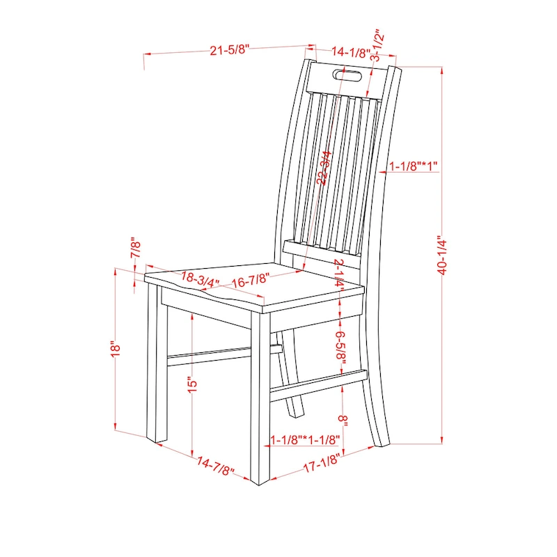 Derry Farmhouse Antique White Wood Slatted Backs Dining Chairs by Furniture of America (Set of 2)
